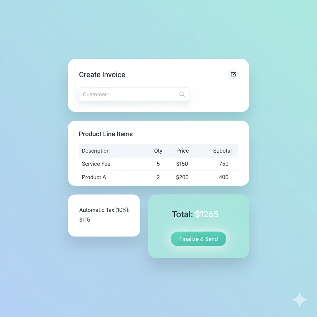 Build invoices fast visual